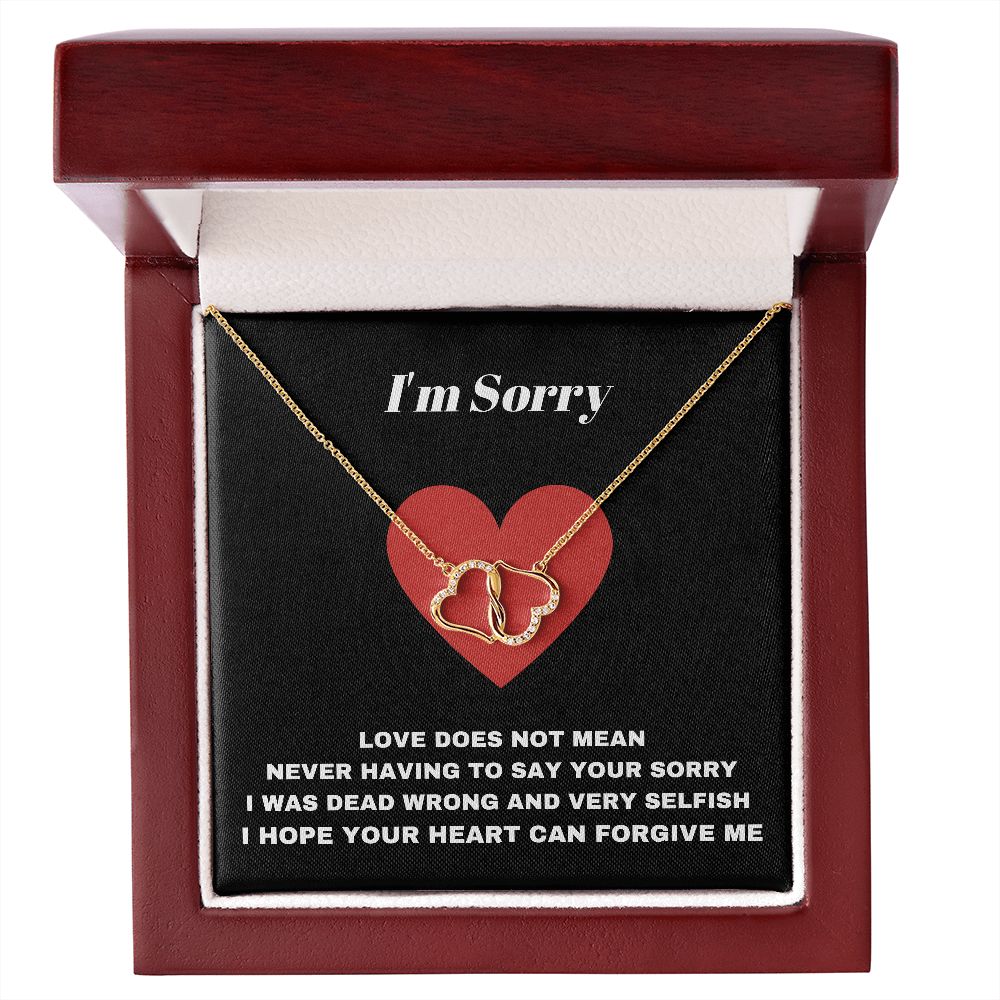 GS Gifting Stop Gold Necklace I'm Sorry Apology Gift for Wife, Girlfriend Partner or Friend