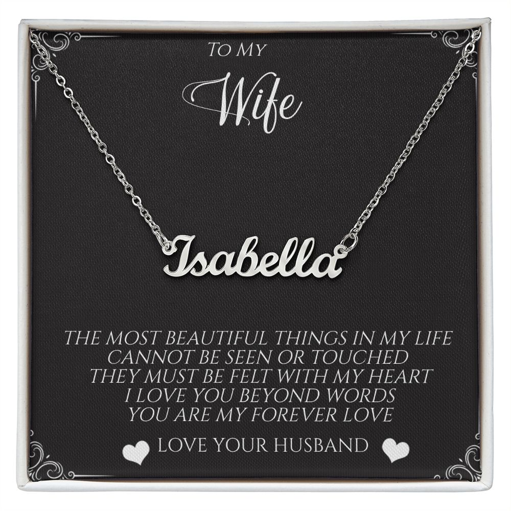 GS Gifting Stop To My Wife Personalized Name Necklace Birthday Anniversary Just Because Gift - giftingstop